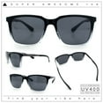 thumbnail image 2 of Mens Classic Rectangle Sporty Gentlemanly Plastic Fashion Sunglasses Black Clear - Black, 2 of 7