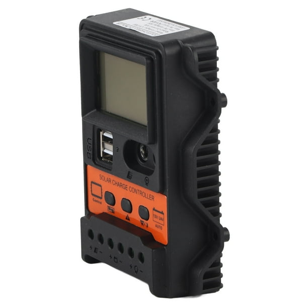 Controlador De Carga Solar Lcd Pantalla LCD 2 Salida USB Regulador De Carga De Panel PWM 12V 24V