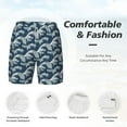 thumbnail image 6 of Picia A Japanese Great Wave pattern Mens Swim Trunks with Compression Liner Stretch Beach Shorts Quick Dry with Zipper Pockets No-Chafing Board Shorts-X-Large, 6 of 9