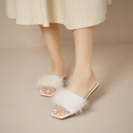 

Akiihool Slippers Women Slim Flip Flops for Women Beach Rubber Shower Shoes Basic Sandals (White 6.5)