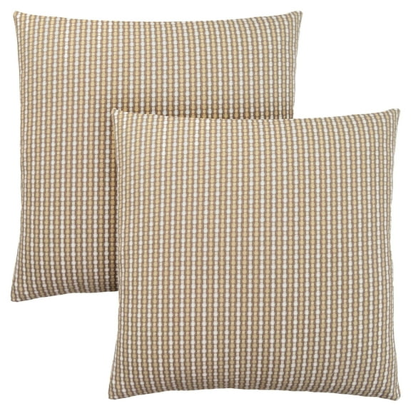 Pillows Set Of 2 Accent Sofa Couch Bedroom Polyester Brown