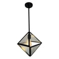 thumbnail image 1 of EQLight EQ21-P-RB14 Nicteel 1-Light Black Geometric Pendant, 1 of 1
