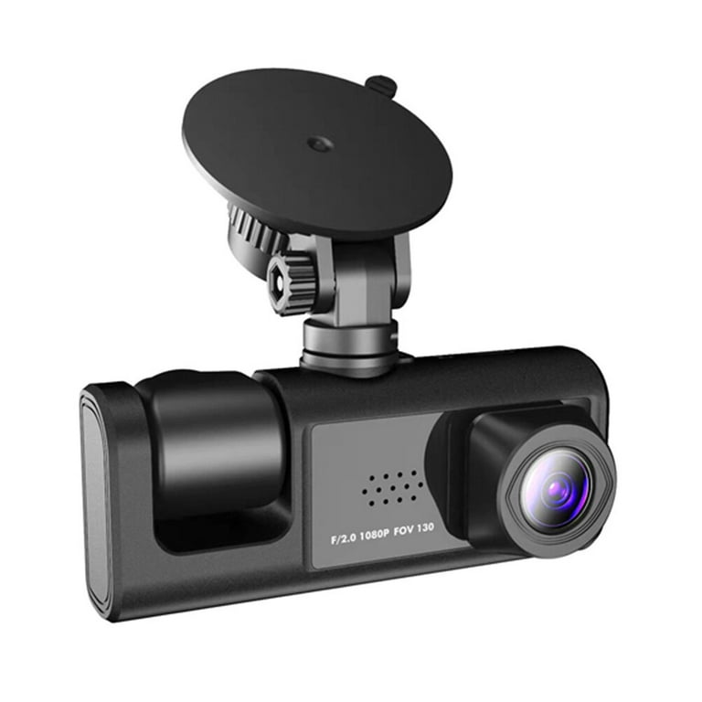 AXVOIBX 3 Channel 1080P Dash Cam Front and Rear Inside,32GB SD Card  Included Three Way Triple Car Camera,IR Night Vision Dash Camera for  Cars,Loop