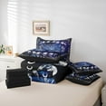 thumbnail image 6 of Homewish Bohemian Life Tree Bedding Comforter Set 7pcs, Mystic Navy Moon Planet King Bedding Sets, Western Tribal Hippie Reversible Bed Sheets, Super Cozy Room Decor, 6 of 8