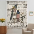 thumbnail image 3 of Vintage Birds Sheer Curtains 96 Inches Long, Country Envelope Postmark Farmhouse Botancial Light Filering Curtains, Privacy Drapes Simi Floor to Veiling Curtain for Living Room Large Window Treatment, 3 of 9