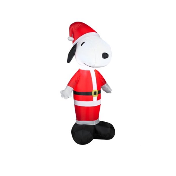 3.5' Inflatable Peanuts LED Lighted Snoopy Santa Claus Christmas
