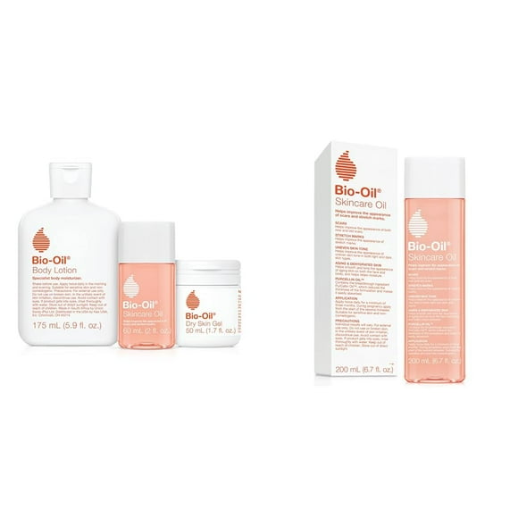 Bio-Oil Skincare Set & Skincare Body Oil, Vitamin E Serum for Scars & Stretchmarks, Dermatologist Recommended, All Skin Types, 6.7 oz