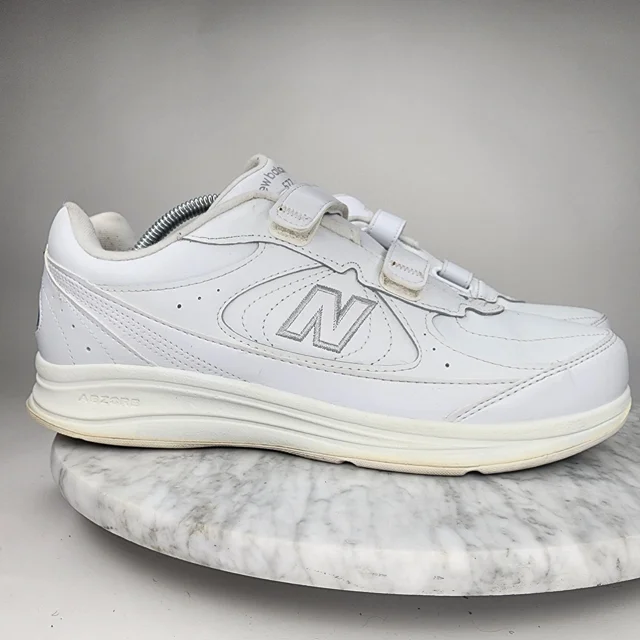 New Balance 577 Walking DSL-2 Hook & Loop Shoes White Mens Size 9 4E Wide
