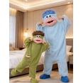 thumbnail image 2 of CeleBoo Funny Big Mouth Monster Onesie Pajamas with Large Comb – Oversized Plush Fleece Hooded One Piece for Sleep & Party, 2 of 7