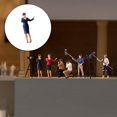 thumbnail image 2 of Langgg 1:64 Hand Painted Model People Figure Diorama Scenery Hostess Blue, 2 of 9