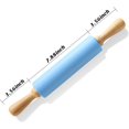 thumbnail image 3 of 15-inch Silicone Rolling Pin for Baking, Non-stick Surface and Comfortable Wood Handles, 3 of 5
