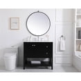 thumbnail image 6 of 36 inch Single Bathroom Vanity in Black with Backsplash, 6 of 8