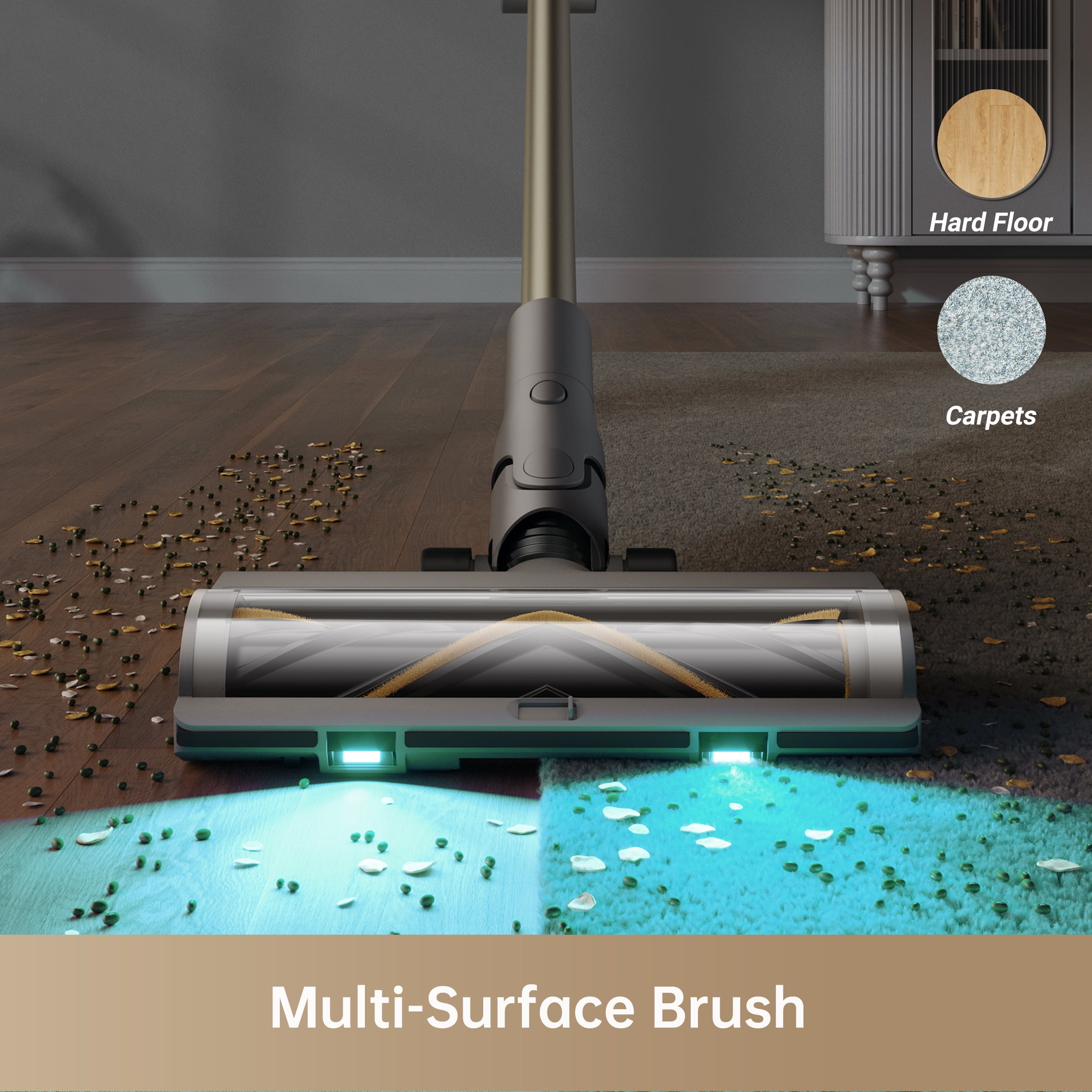 Dreame Cordless Stick Vacuum Cleaner with 2.5L Dust Base, Powerful Vacuum for Carpet and Pet Hair, Z10-W