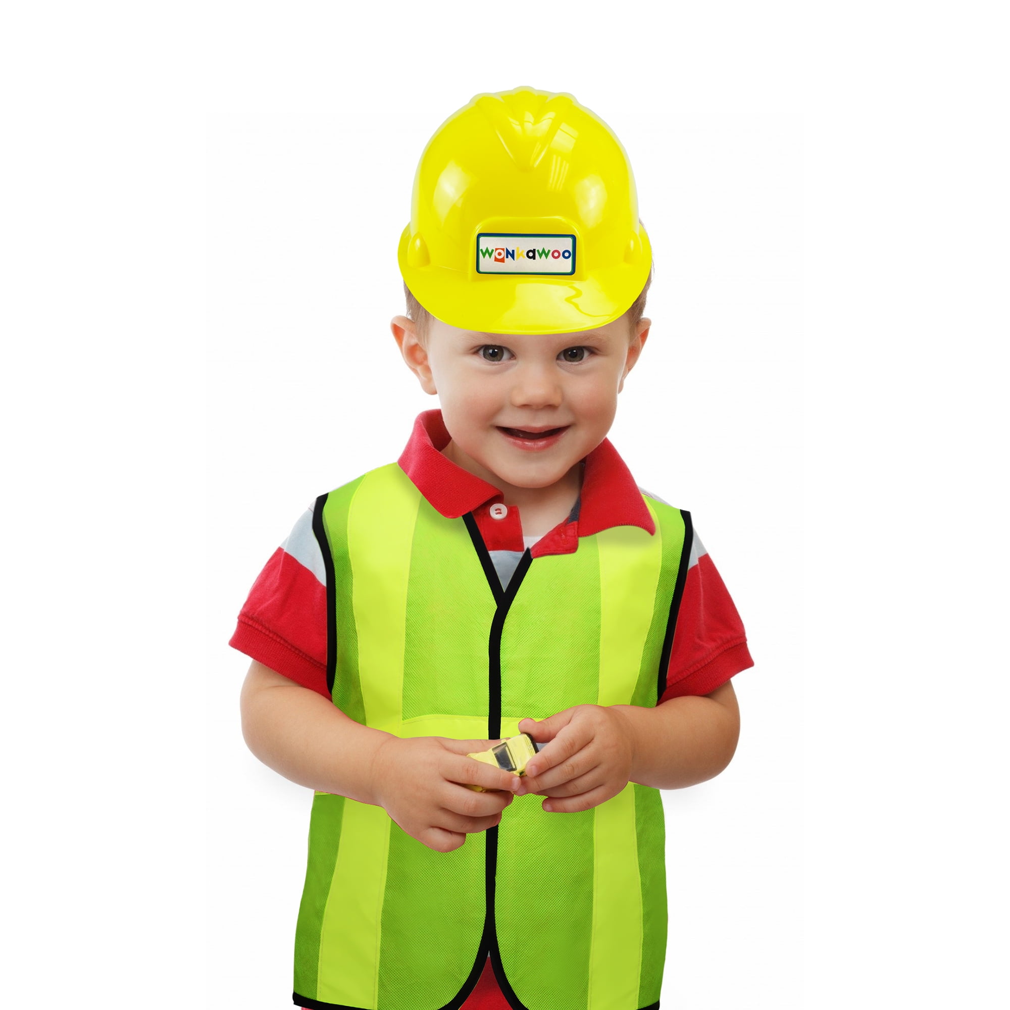 WONKAWOO Kids Construction Worker Costume  Set with Yellow 