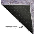 thumbnail image 5 of Addison Rugs Mayfield Premium Machine Washable Transitional Lattice Purple Rectangle Rug, 3' x 5', 5 of 7