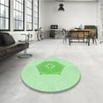 thumbnail image 3 of Ahgly Company Indoor Square Patterned Light Green Area Rugs, 3' Square, 3 of 6