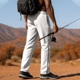 thumbnail image 6 of Men'S Hiking Cargo Pants Water Resistant Quick Dry Lightweight Fishing Camping Travel Outdoor Pants With Side Zipper, 6 of 7