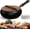 Hand-Hammered + Wood Lid, variant on Japanese Cast Iron Wok Pan - Uncoated Healthy Cooking Pot with Lid, Hand Hammered Non Stick Frying Pans Made in Japan (Hand-Hammered,7.9'')