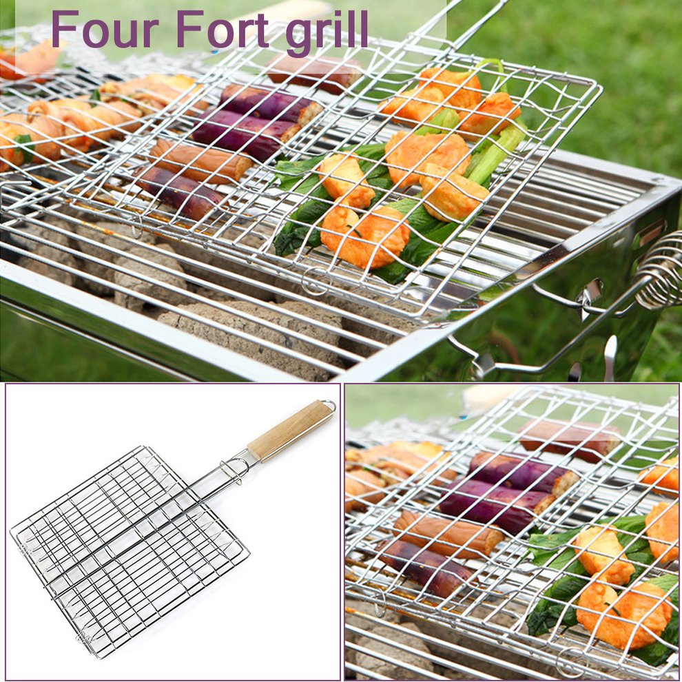 BBQ Woks with Handle Stainless Steel BBQ Baskets for Outdoor Grilling Grill Trays for Fish Semboh Grill Baskets for BBQ BBQ Accessories Grilling Woks for Vegetable Veggie Grilling Cookware BBQ Woks with Handle Stainless Steel BBQ Baskets for Outdoor Grilling Grill Trays for Fish Semboh Grill Baskets for BBQ BBQ Accessories Grilling Woks for Vegetable Veggie Grilling Cookware