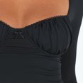 thumbnail image 3 of Blusa Mangas Largas Top de manga larga para mujer, jersey ajustado, Top corto, Top elegante para salir Ygjytge Negro T S para Mujer, 3 of 9