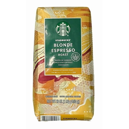 Starbucks Blonde Espresso Roast, Whole Bean, 1LB