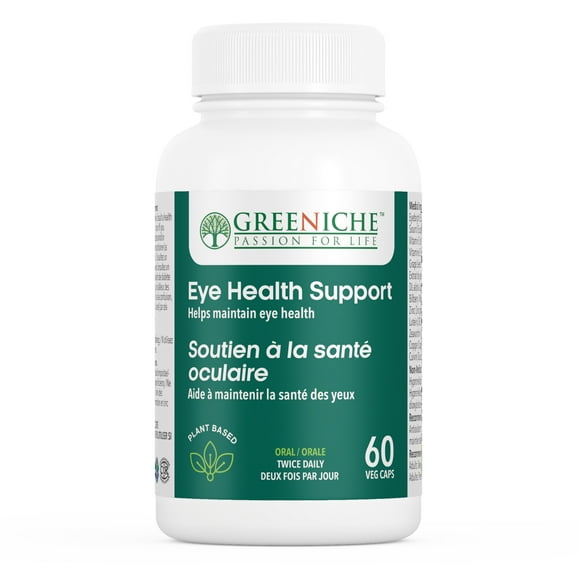 Greeniche Natural | Halal Eye Health Support Supplement | 60 Capsules | Maintenance of Healthy Eyes | Antioxidant for eye's Health | Free From Gluten, Dairy & Soy |