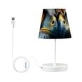 thumbnail image 3 of Faces Owls LED Desk Lamp Table Lamp USB Bedside Nightstand Small Lamp for Bedroom Living Room Kids Room, 3 of 8