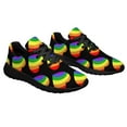 thumbnail image 6 of Rainbow Pride Shoes Men Women Fashion LGBT Sneakers Adult Lightweight Breathable Running Shoes Black Size 6, 6 of 7