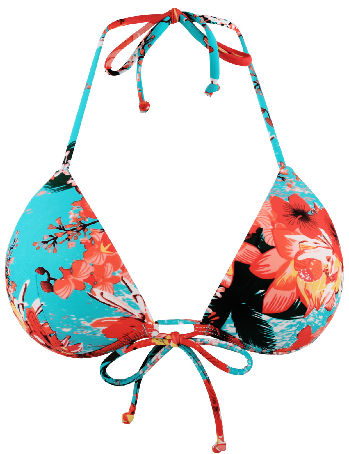 RELLECIGA Women Triangle Soft Push Up Top Halter Bikini Set Swimwear