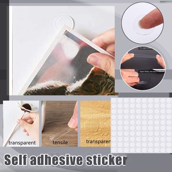 TIELUTT Self Dots Strong Acrylic Seamless Transparent Multifunctional Neoprene Cement Remover for Cars Strips Animal Tape Carpet Tape for Area Rugs over Carpet