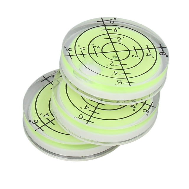 Burbujas 3 PCS Nivel Redondo de Burbujas Mini Mini Bullseye Niveles de 32 mm Instrumento de MediciON Horizontal