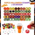 thumbnail image 2 of Amaopus 98 Pcs Halloween Party Favors Bulk Toys for Kids, Tattoos Stamps Slap Bracelets Rubber Bracelets Halloween Pinata Stuffers, Trick-or-Treat Goodie Bag Fillers Classroom Game Prizes, 2 of 8