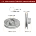 thumbnail image 2 of Uxcell Industrial Sewing Machine Clutch Motor Pulley 15mm Inner 80mm Dia Aluminum Electric Transfer Wheel Pulley, 2 of 5