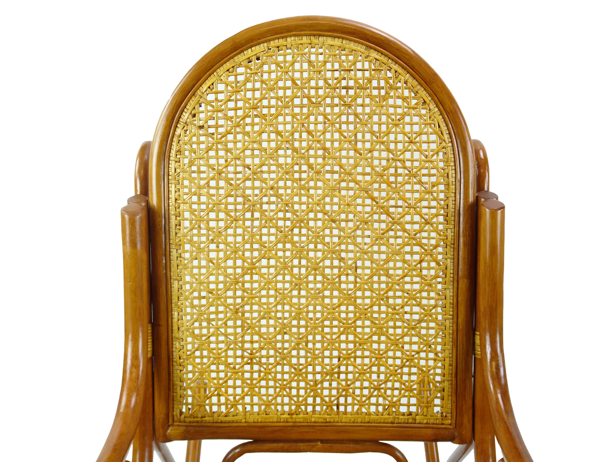 Wickerix Milano Rocking Chair, Natural Rattan Wicker Hadmade, ECO, Colonial Color