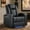 Black, variant on Ebello Power Recliner Chair, Faux Leather Electric Reclining Chair with LED Light Strip, USB Port, Cup Holders & Hidden Storage, Oversized Headrest for Home Theater, Brown