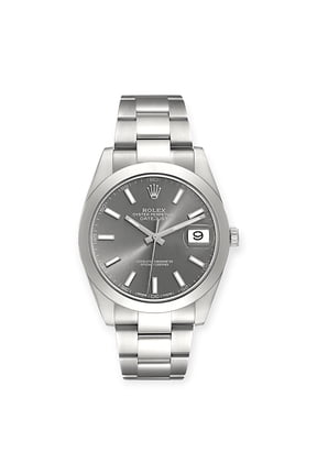 Pre-Owned Rolex Datejust 41 Slate Dial 126300 Smooth Bezel Steel Mens Watch