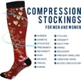 thumbnail image 4 of Coolnut Christmas Compression Socks, 1 Pack Women Men Long Stocking (20-30mmHg) Travel Knee High Stockings for Athletic Sports,Running,Cycling,Nursing, 4 of 6
