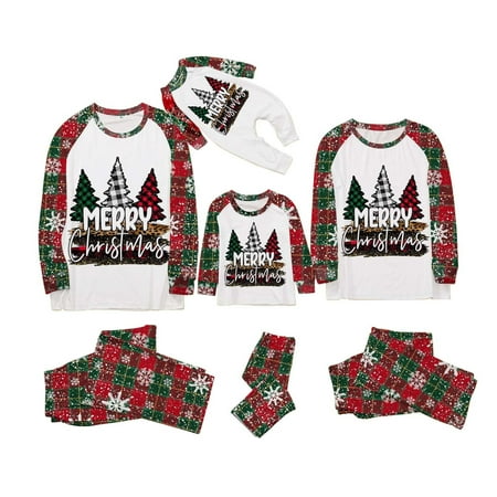 

TAIAOJING Women s Matching Christmas Pajamas for Family Mommy Jumpsuit For Cute Big Headed Deer Print Plaid Long Sleeve Romper Soft Casusal Holiday Sleep Family Pajama Sets