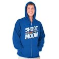 thumbnail image 5 of Shoot for the Moon Space Rocketship Zip Up Hoodie Men's Women's Brisco Brands S, 5 of 6