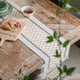 thumbnail image 1 of Nvzi table flag cotton linen striped splicing multi-color woven tassel natural material table flag desktop decoration (yellow, 300 * 30cm), 1 of 5