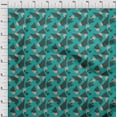 thumbnail image 3 of oneOone Cotton Poplin Twill Teal Green Fabric Geometric & Rose Floral Sewing Fabric By The Yard Printed Diy Clothing Sewing Supplies 56 Inch Wide, 3 of 4
