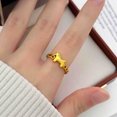 thumbnail image 2 of Anillo de dedo con diseño de cabeza de caballo y dinero para mujer, anillo ajustable con apertura del año 2026, accesorios de joyería, 2 of 7
