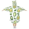 thumbnail image 2 of FORMRS Wearable Blanket Hoodie with Sleeves for Kids Cozy Flannel Sweatshirt, Avocado, 2 of 7
