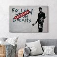 thumbnail image 4 of wall26 Canvas Print Wall Art Banksy Cancelled Follow Your Dreams Graffiti &amp; Street Art Pop Culture Illustrations Pop Art Bohemian Multicolor Dark for Living Room, Bedroom, Office - 32"x48&qu, 4 of 7