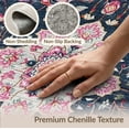 thumbnail image 6 of ODIKA 5'x7' Washable Area Rug Distressed Border Floral Toss Farmhouse Sprig Scatter Design for Dining Room, Under Table, Home Office, Non-Slip Chair-Friendly, 6 of 7