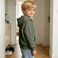 thumbnail image 4 of Generic Boys Oversized Cardigan Loose Fit Drawstring Athletic Jackets,breathable textured knit,Lightweight Fall Winter Sweatshirt Top, 4 of 5