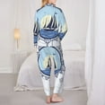 thumbnail image 5 of Kll Not All Who Wander Are Lost2 Print Women'S Long Sleeve Pajamas With Pants Sleepwear Loungewear 2 Set-Medium, 5 of 9