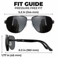 thumbnail image 6 of grinderPUNCH Polarized Aviator Sunglasses Men Women Retro Vintage Square Pilot Sun Glasses UV400 Protection - Deep Black, 6 of 9