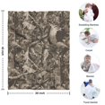 thumbnail image 4 of Brown Camo Deer Tree Pattern Blanket,Comfortable Soft Flannel Throw Blanket,All Season,Warm Lightweight Blankets for Sofa Bed Couch Living Room Chair,30"x40", 4 of 4