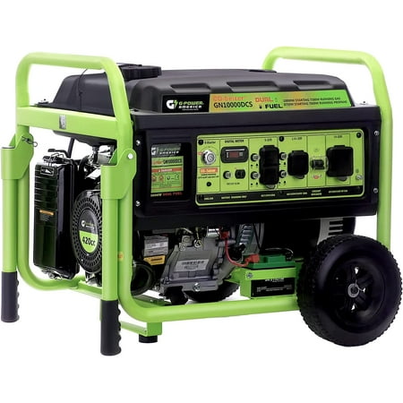 

Green-Power America 13000 Watt Gasoline Powered Portable Generator Recoil/Electric Start 12V-8.3A Charging Outlets Home Back Up & RV Ready 49 State Approved